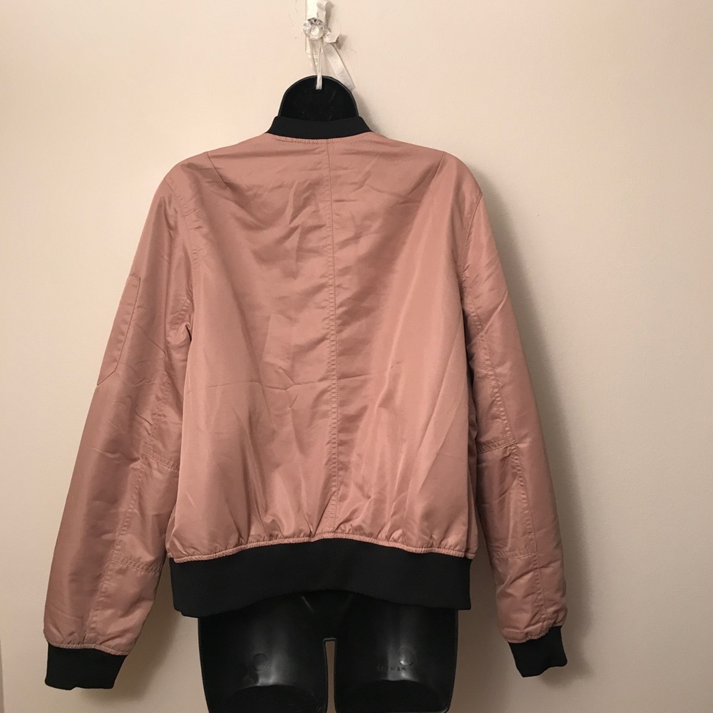 Cropped Zipper Bomber Jacket - Picture 6 of 9
